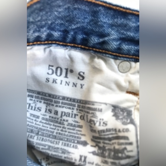 Levi’s Womens 501 Skinny Jeans Size: W25 L28 - Picture 8 of 15